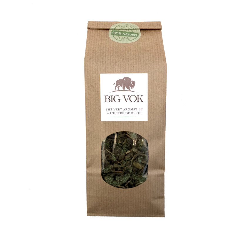 Sachet de thé vert à l'herbe de bison 100g